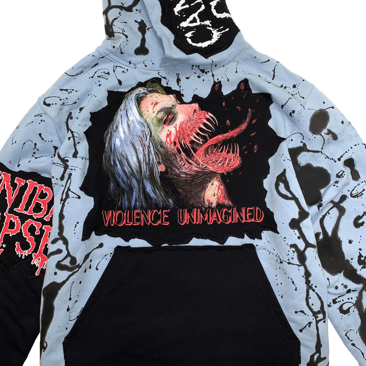 Casual Street Devil Panel Hoodie