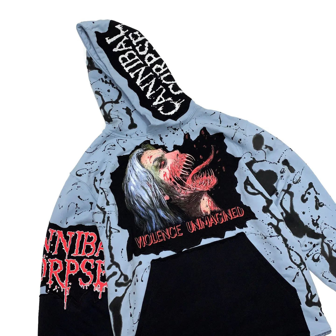 Casual Street Devil Panel Hoodie