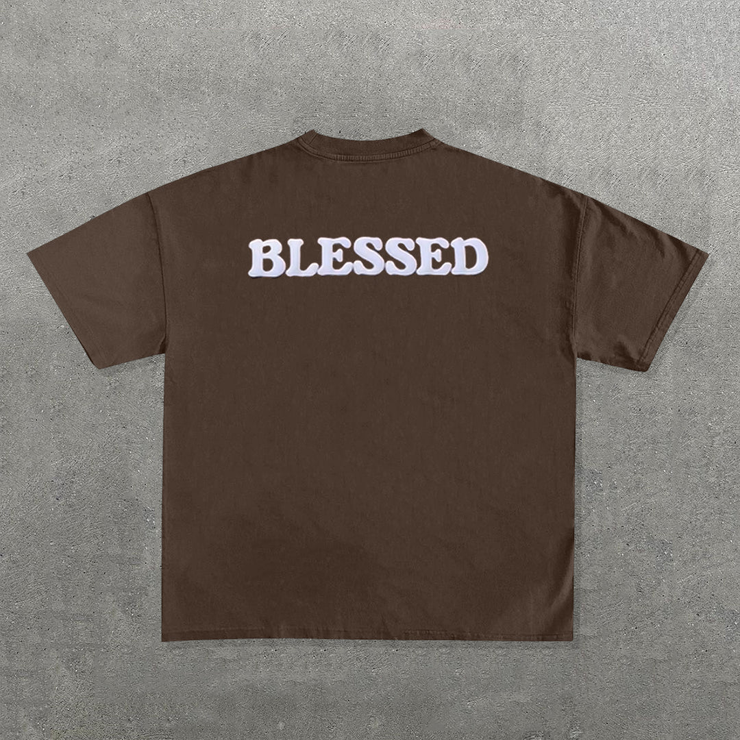 Blessed Print Short Sleeve T-Shirt