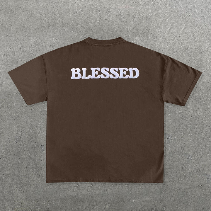 Blessed Print Short Sleeve T-Shirt