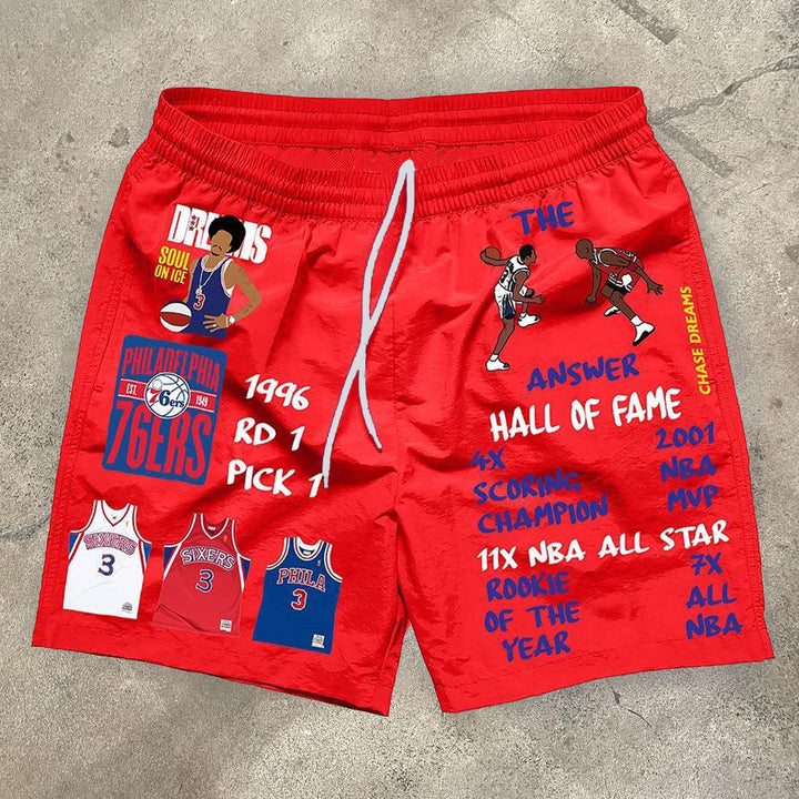 Casual Retro 90s Basketball Breathable Shorts