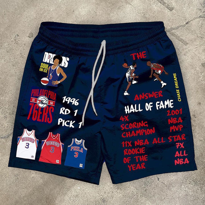 Casual Retro 90s Basketball Breathable Shorts