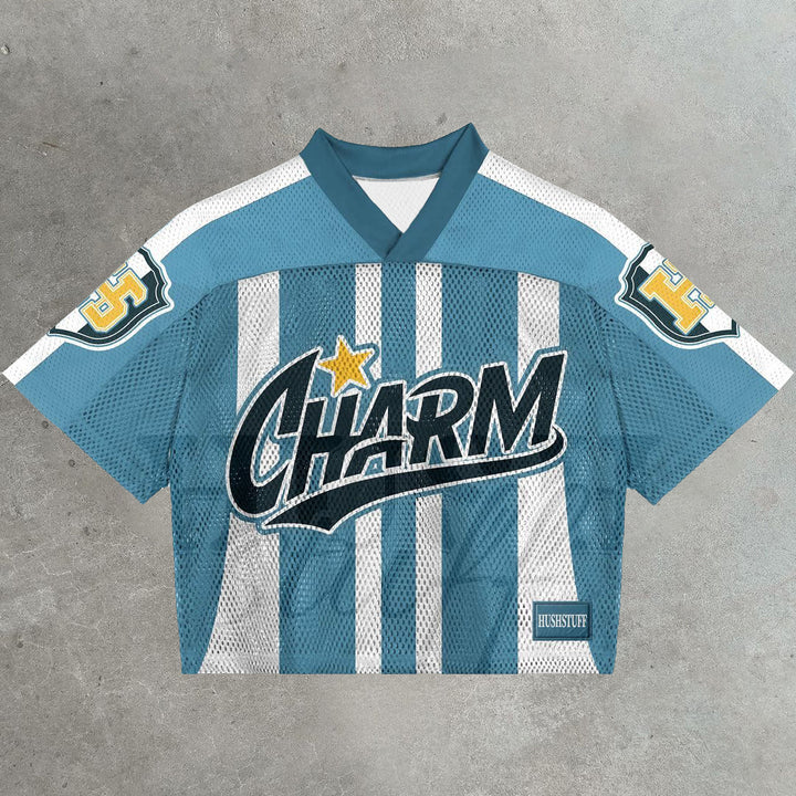 Eagles casual street retro mesh jersey