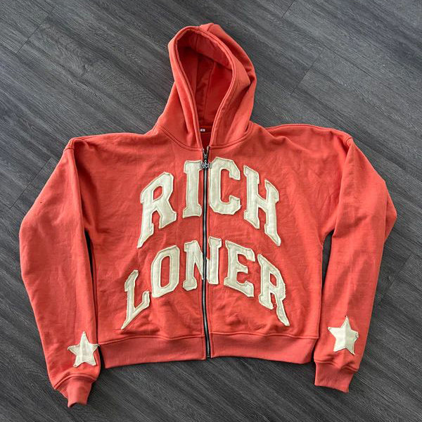 Comfortable Hip Hop Casual Zip Hoodie