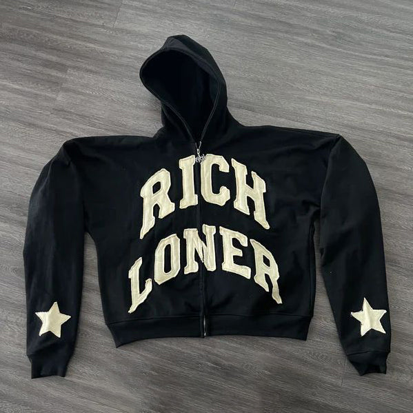 Comfortable Hip Hop Casual Zip Hoodie