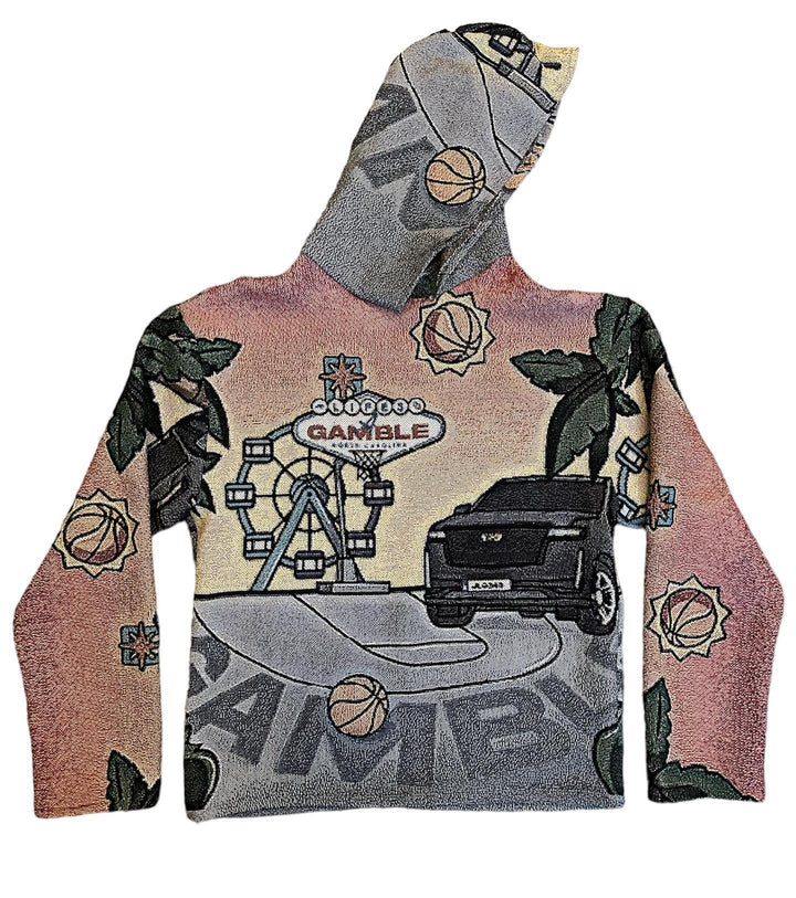 Retro style street style tapestry hoodie