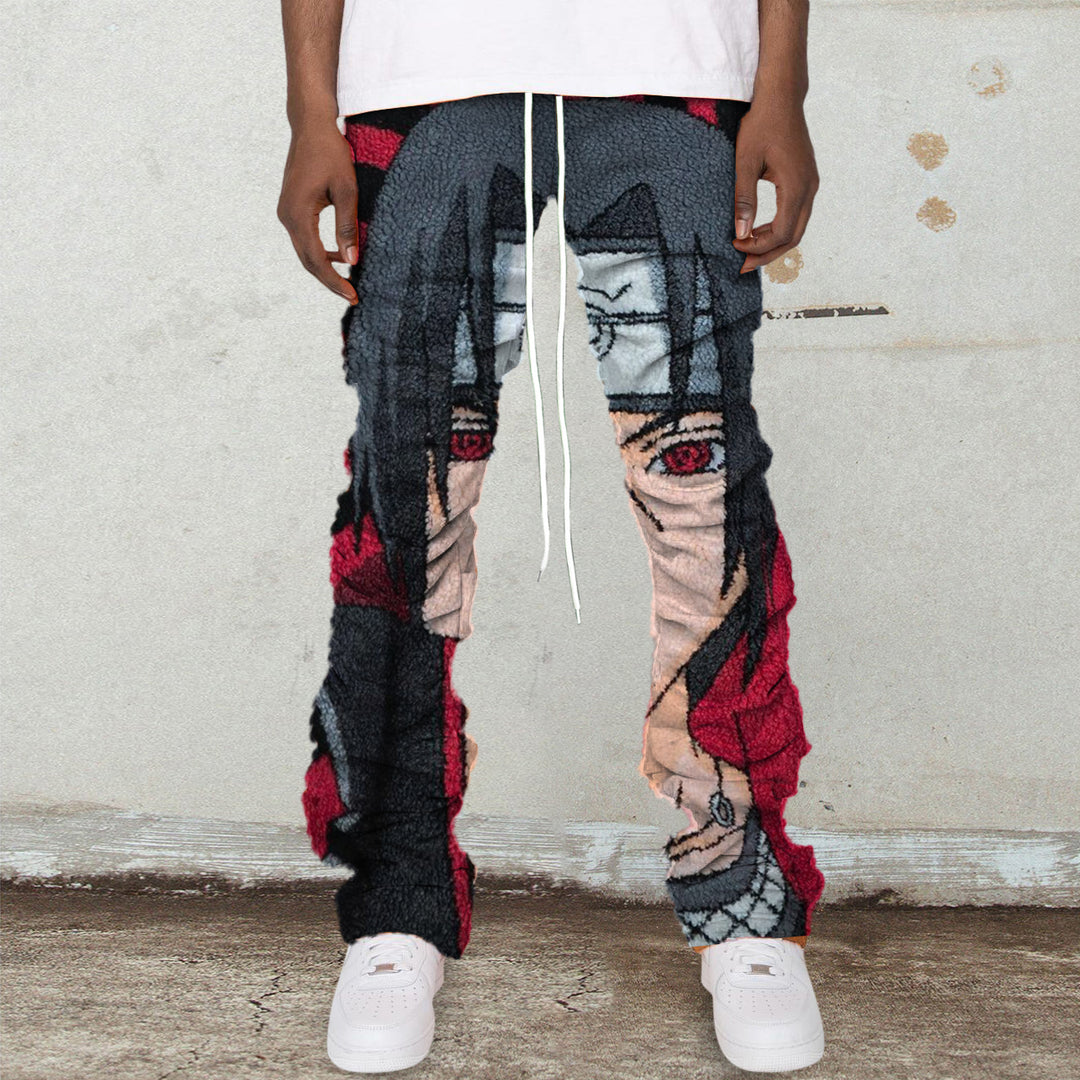 Retro Comic Polar Fleece Street Pants