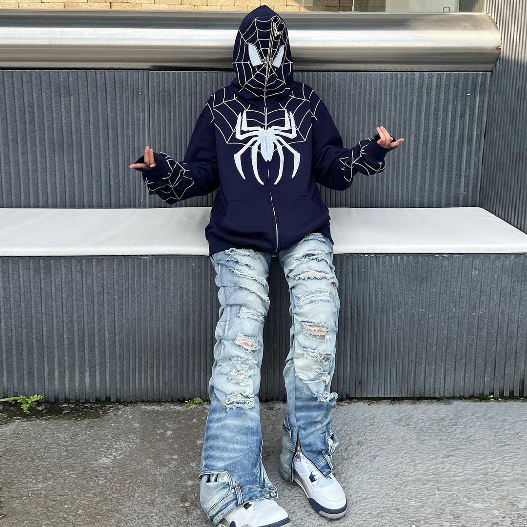 Spider-Man retro trendy full zip hoodie