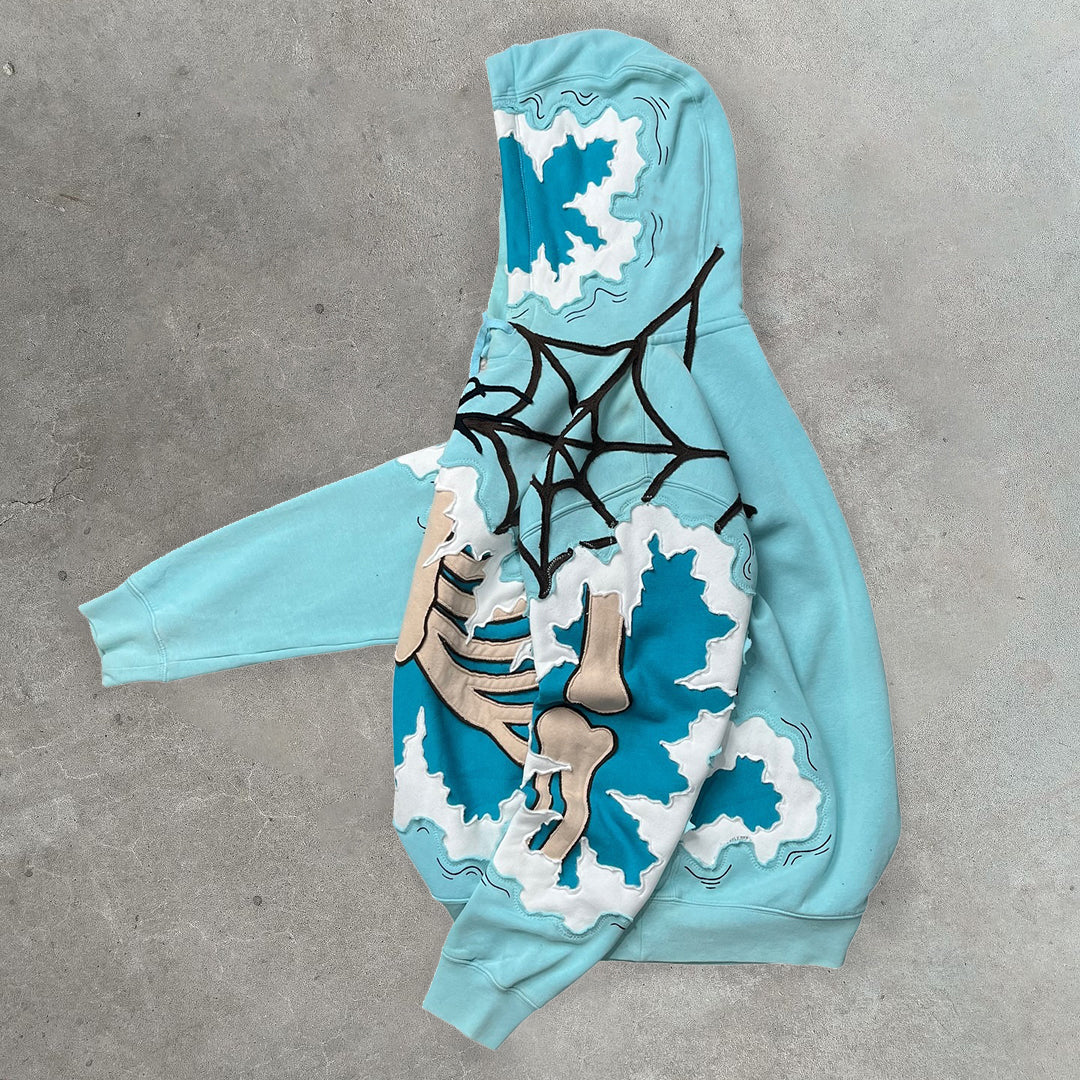 Spider Skull Casual Street Hoodie