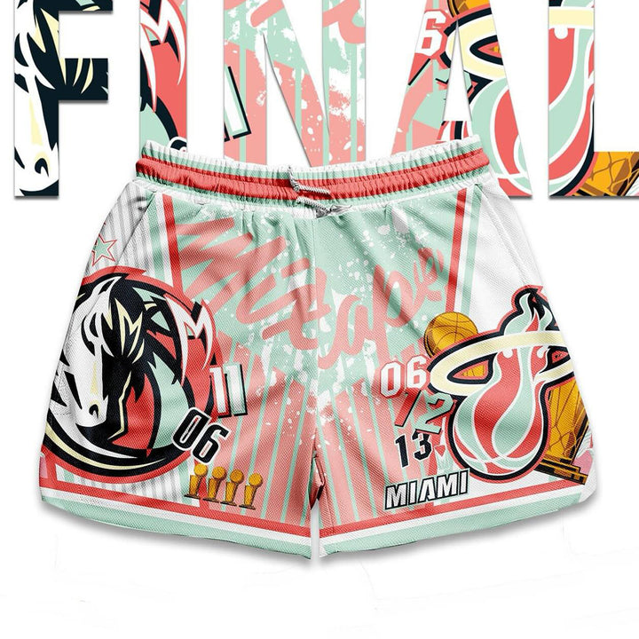 Casual Street Basketball Miami Heat Mesh Shorts