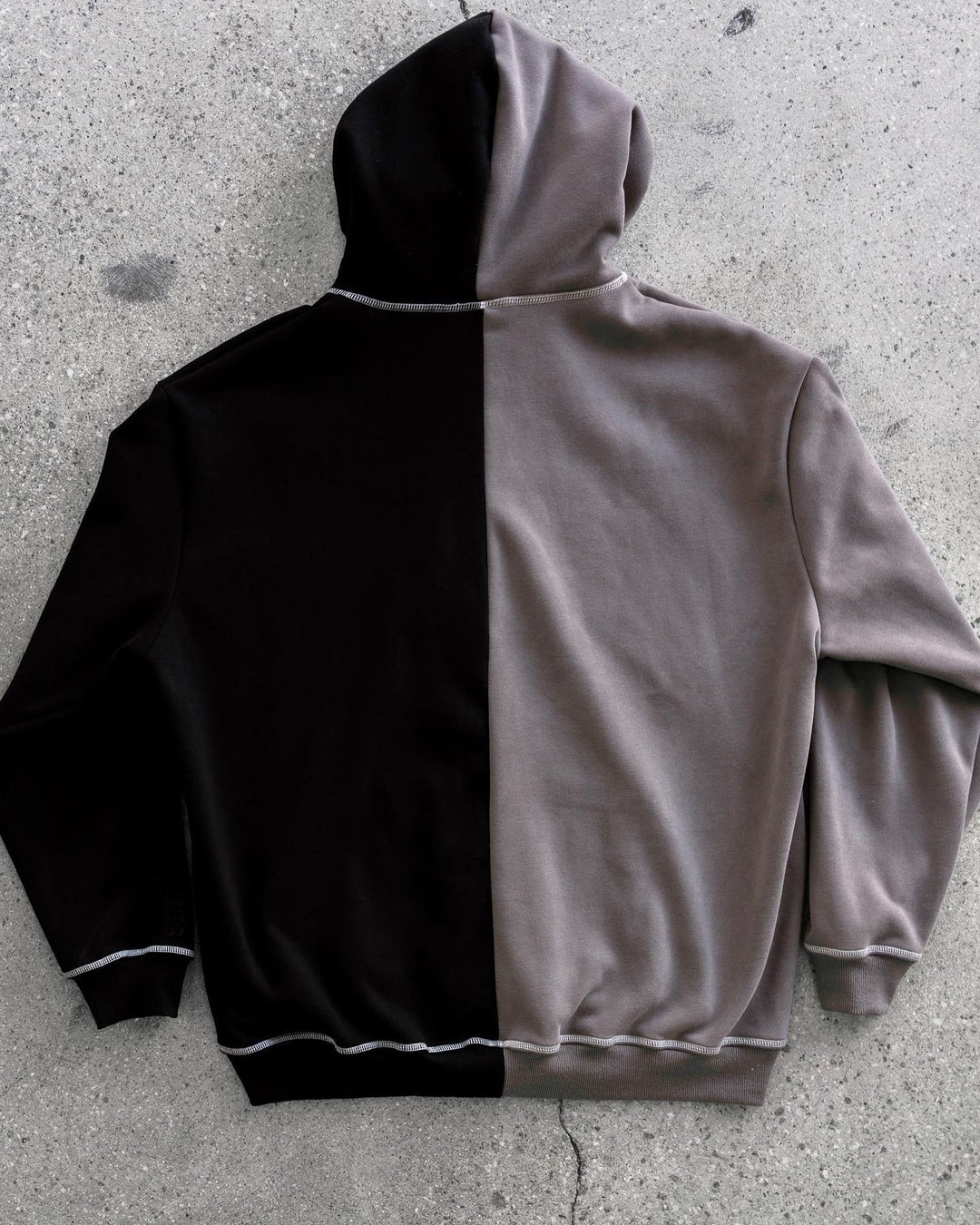 Retro Contrast Zip Hoodie