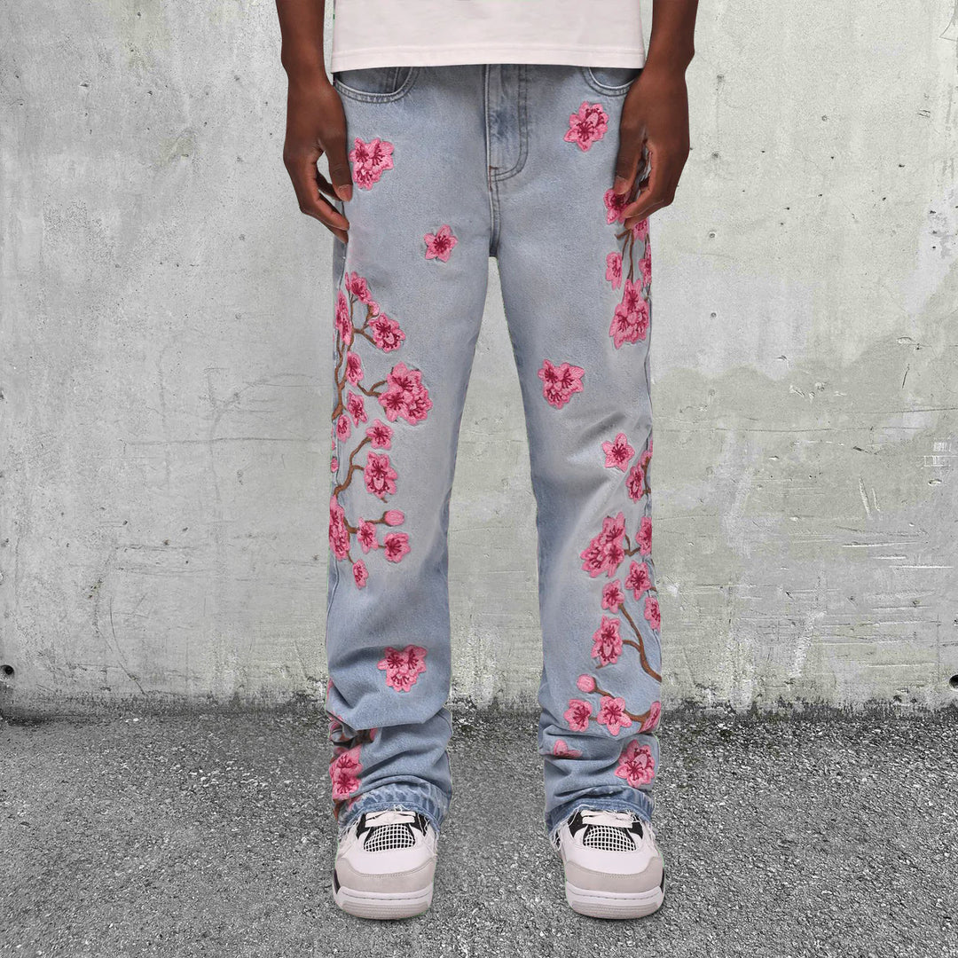 Trendy street art pattern jeans