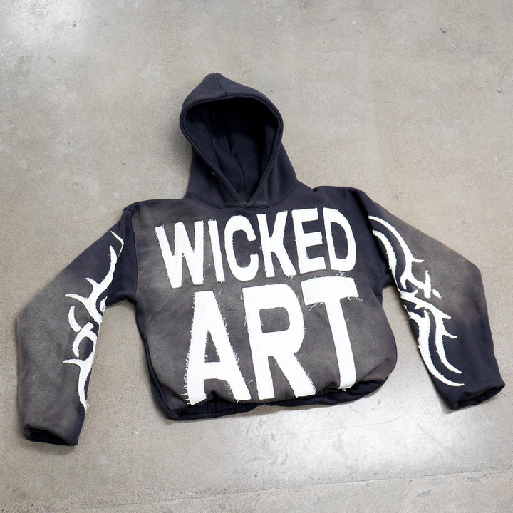 Wicked Art Print Long Sleeve Hoodies