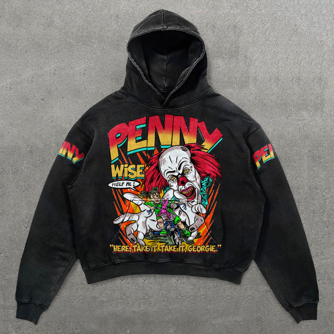 Halloween Evil Clown Casual Street Hoodie