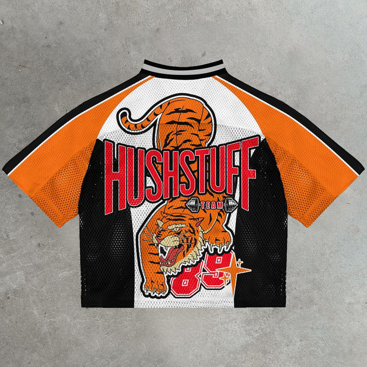 Tiger Casual Street Retro Mesh Jersey