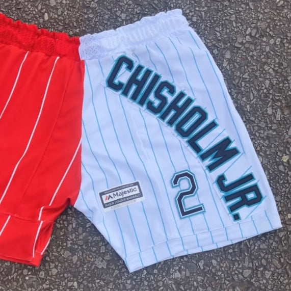 Patchwork casual mesh shorts