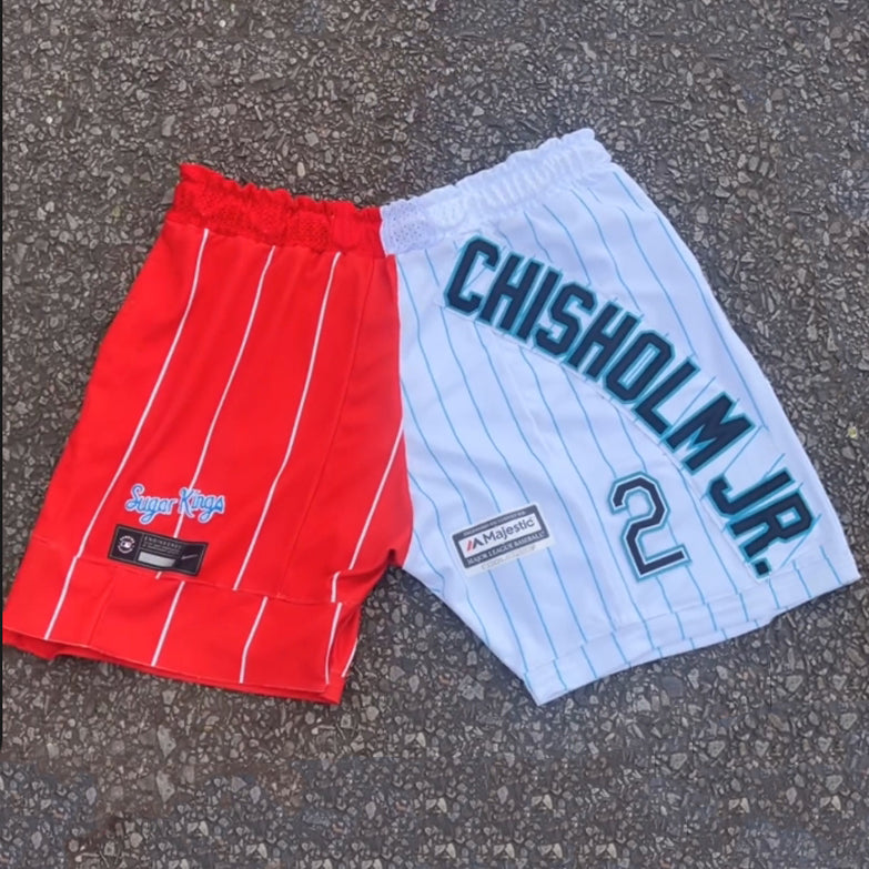 Patchwork casual mesh shorts