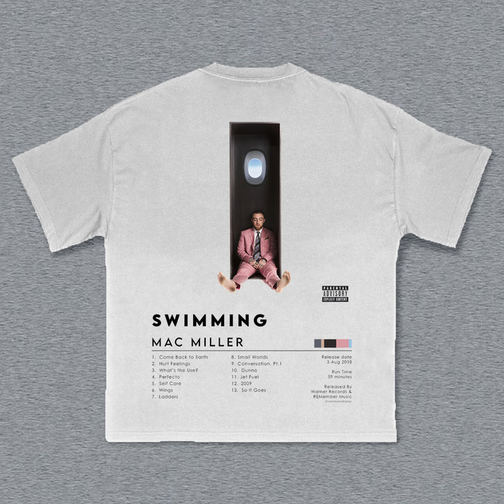 Swimming Print Short Sleeve T-Shirt