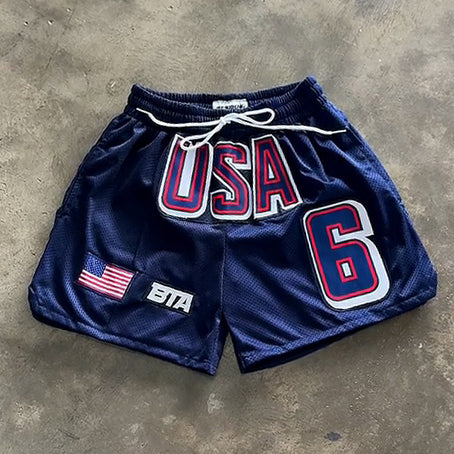 USA Printed Number Shorts