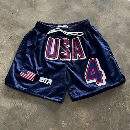 USA Printed Number Shorts