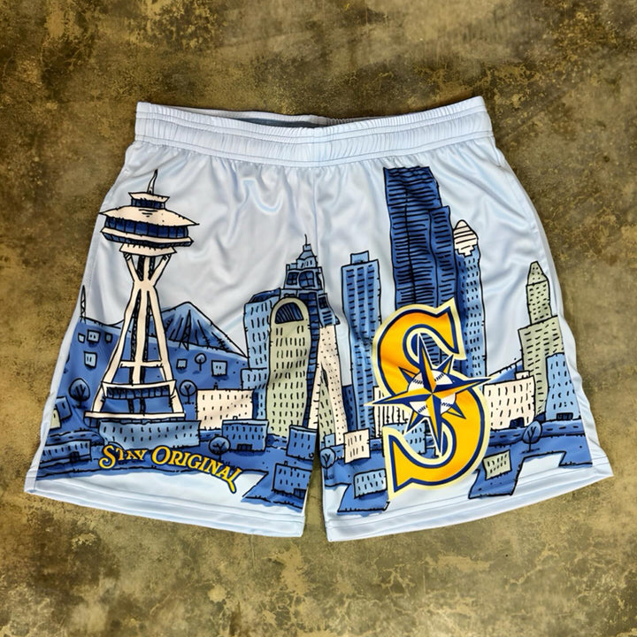 Statement City Print Shorts