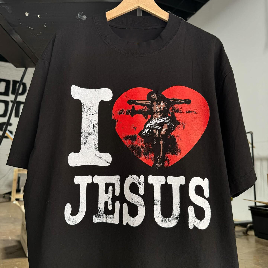 I Love Jesus Casual Street Cotton T-Shirt