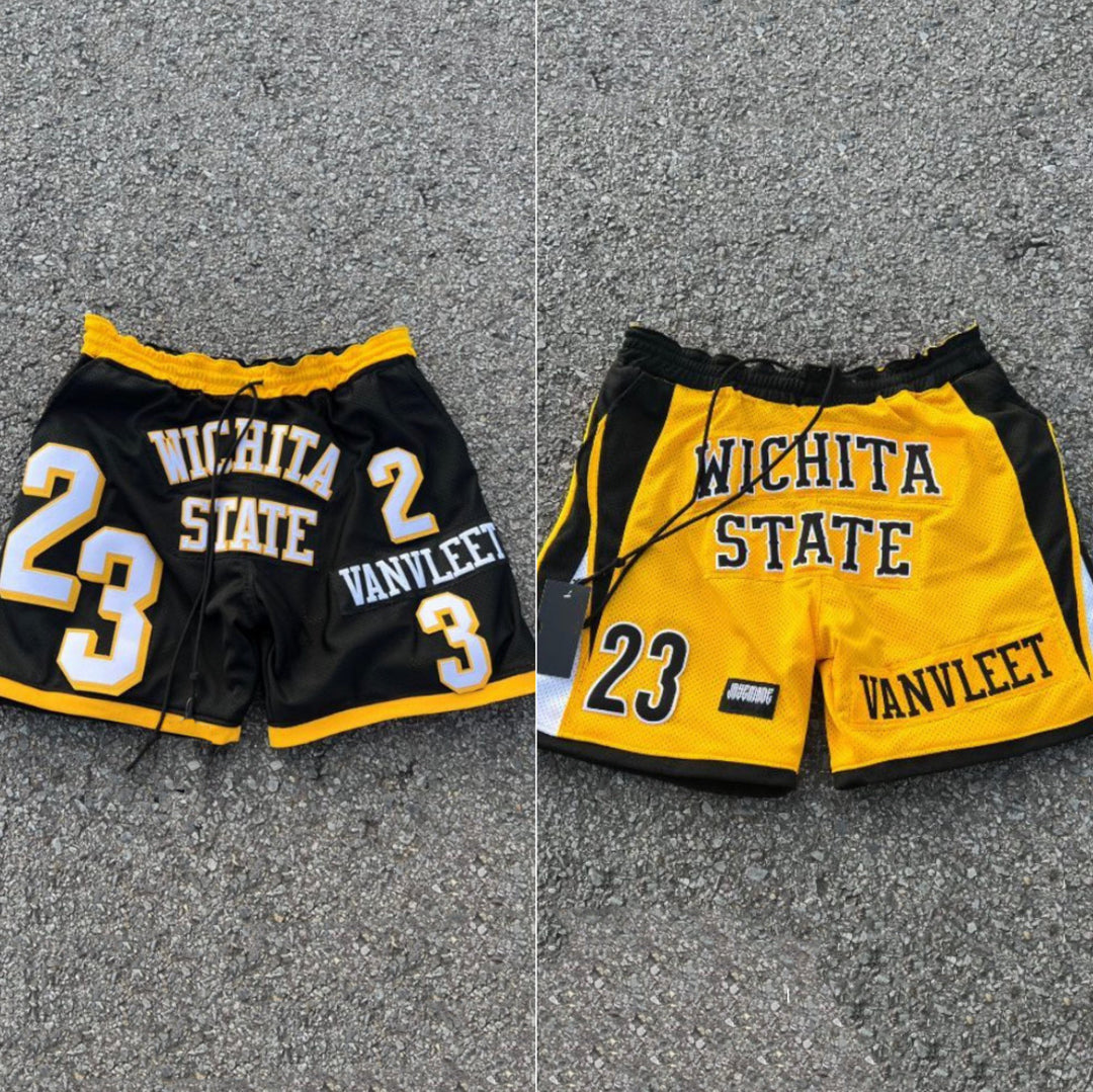 Wichita State Street Basketball Patchwork Mesh Shorts