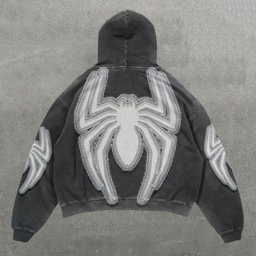 Personalized Spider Print Long Sleeve Hoodies