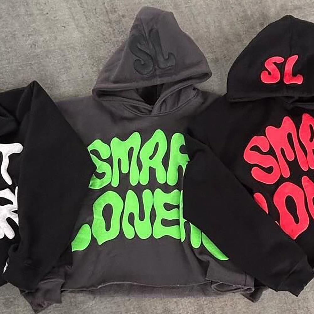 Smart Loners Print Long Sleeve Hoodies