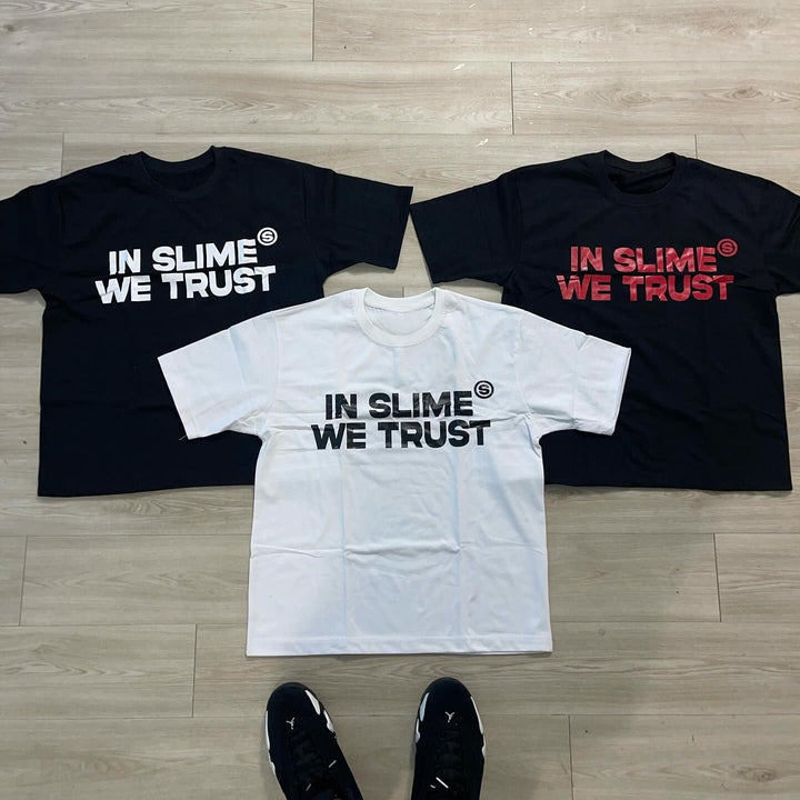 In Slime We Trust Print Short Sleeve T-Shirt