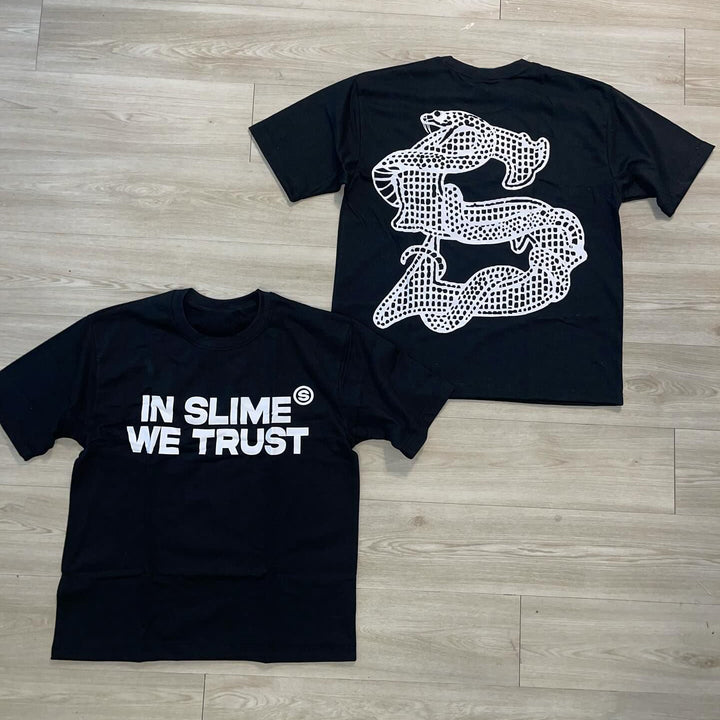 In Slime We Trust Print Short Sleeve T-Shirt