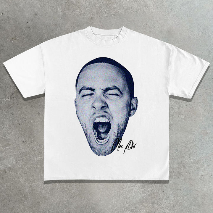 Rap print T-shirt