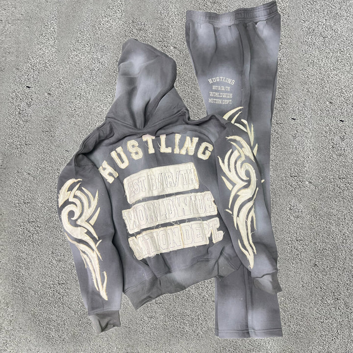 Casual personalized printed hoodie set