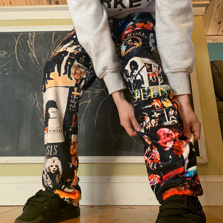 Rock rap casual street blanket printed trousers