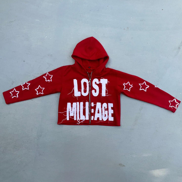 Lucky Casual Streetwear Patch Zip-Up Hoodie