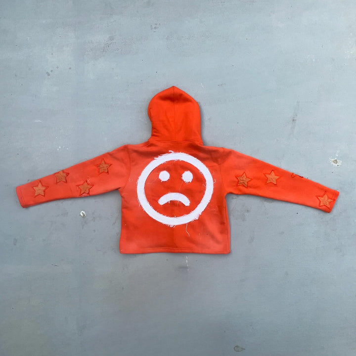 Lucky Casual Streetwear Patch Zip-Up Hoodie