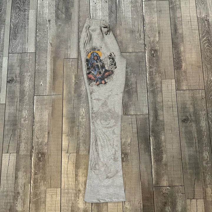 God's Eye Print Casual Street Trousers