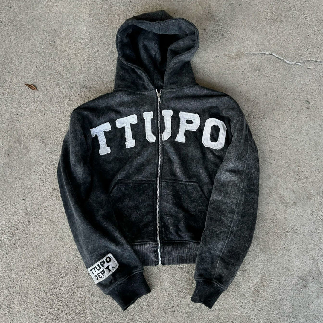 05 Casual Street Retro Zipper Hoodie