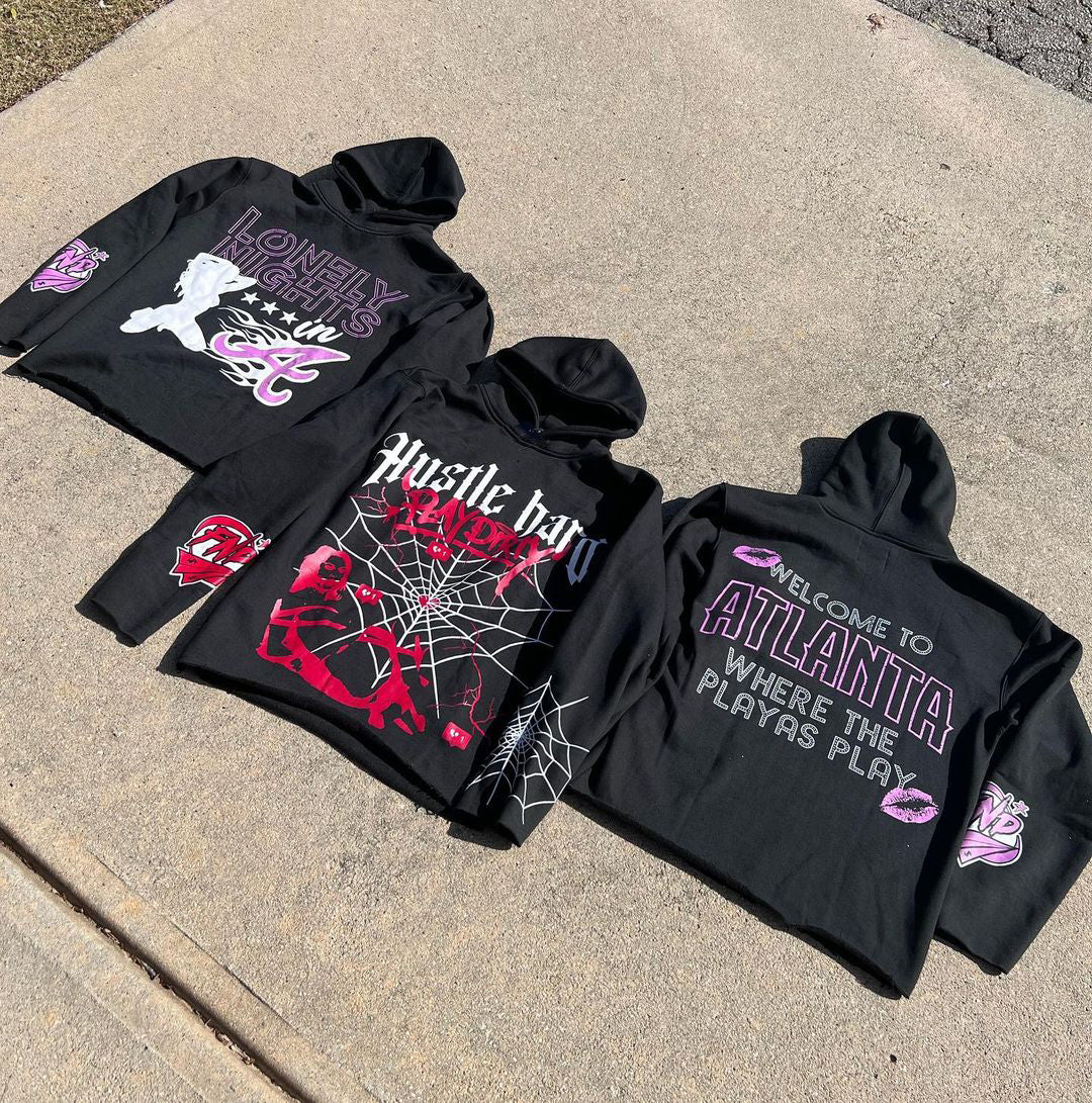 Heartbreak Print Casual Street Hoodie