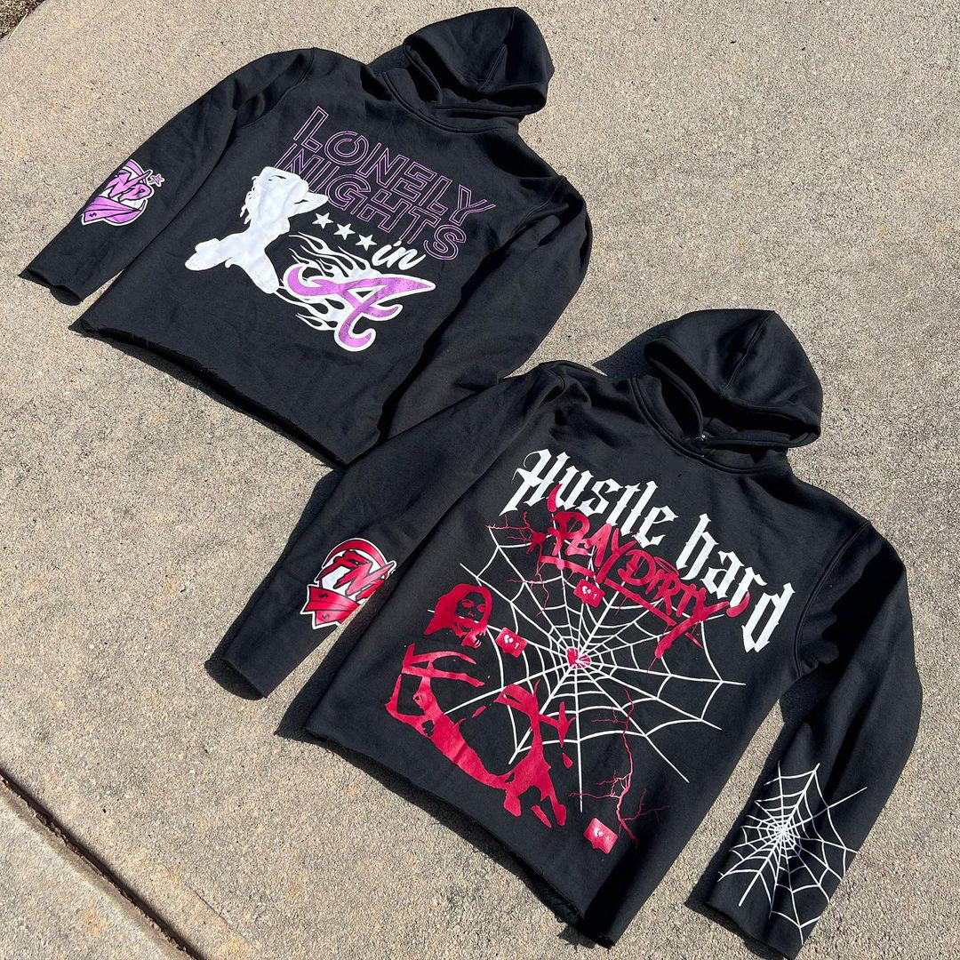 Heartbreak Print Casual Street Hoodie