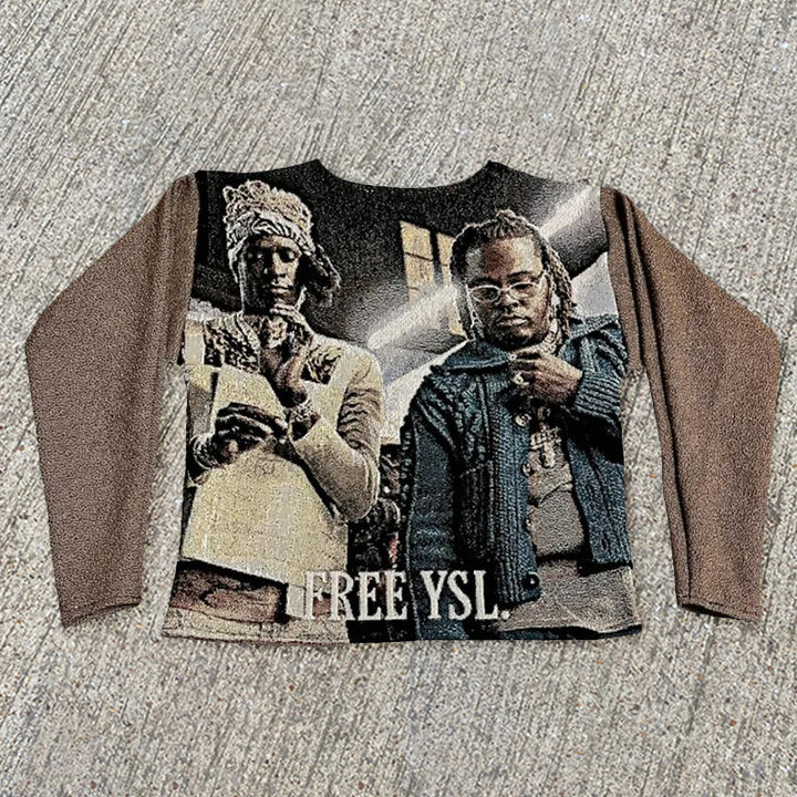 Retro Hip Hop Tapestry Sweatshirt