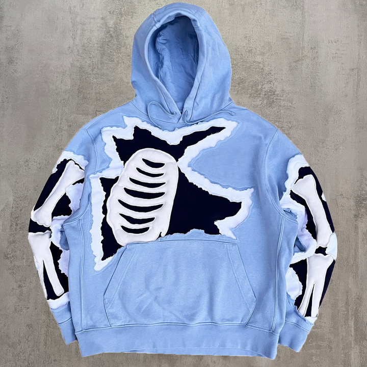 Retro oversized printed hoodie