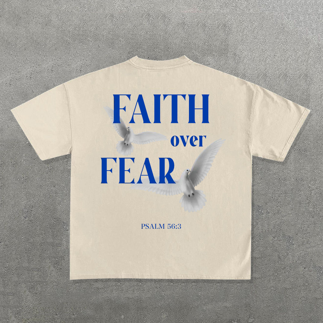 Faith Over Fear Print Short Sleeve T-Shirt