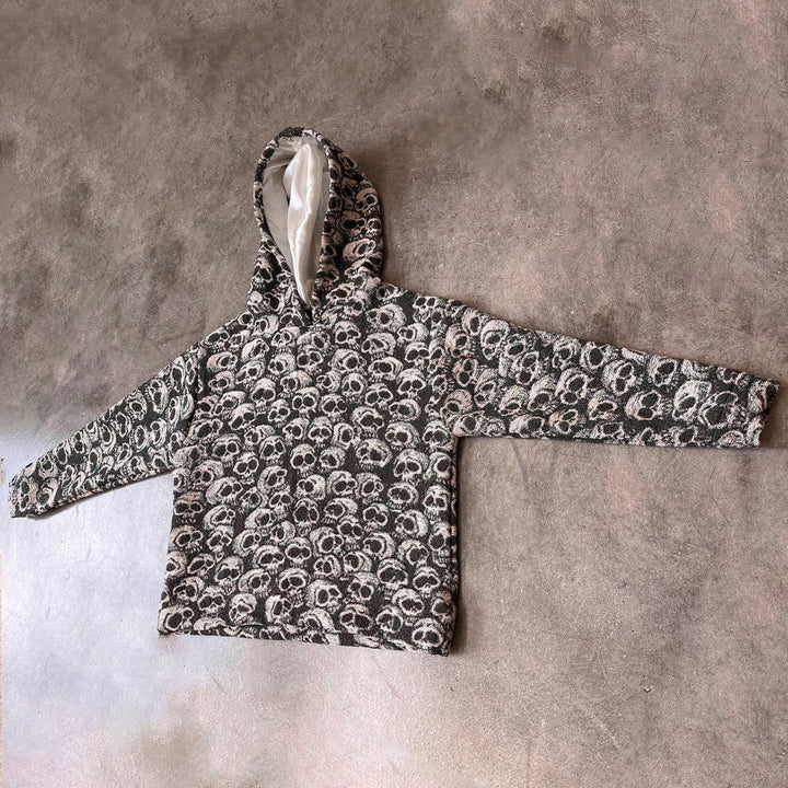 vintage skull print hoodie