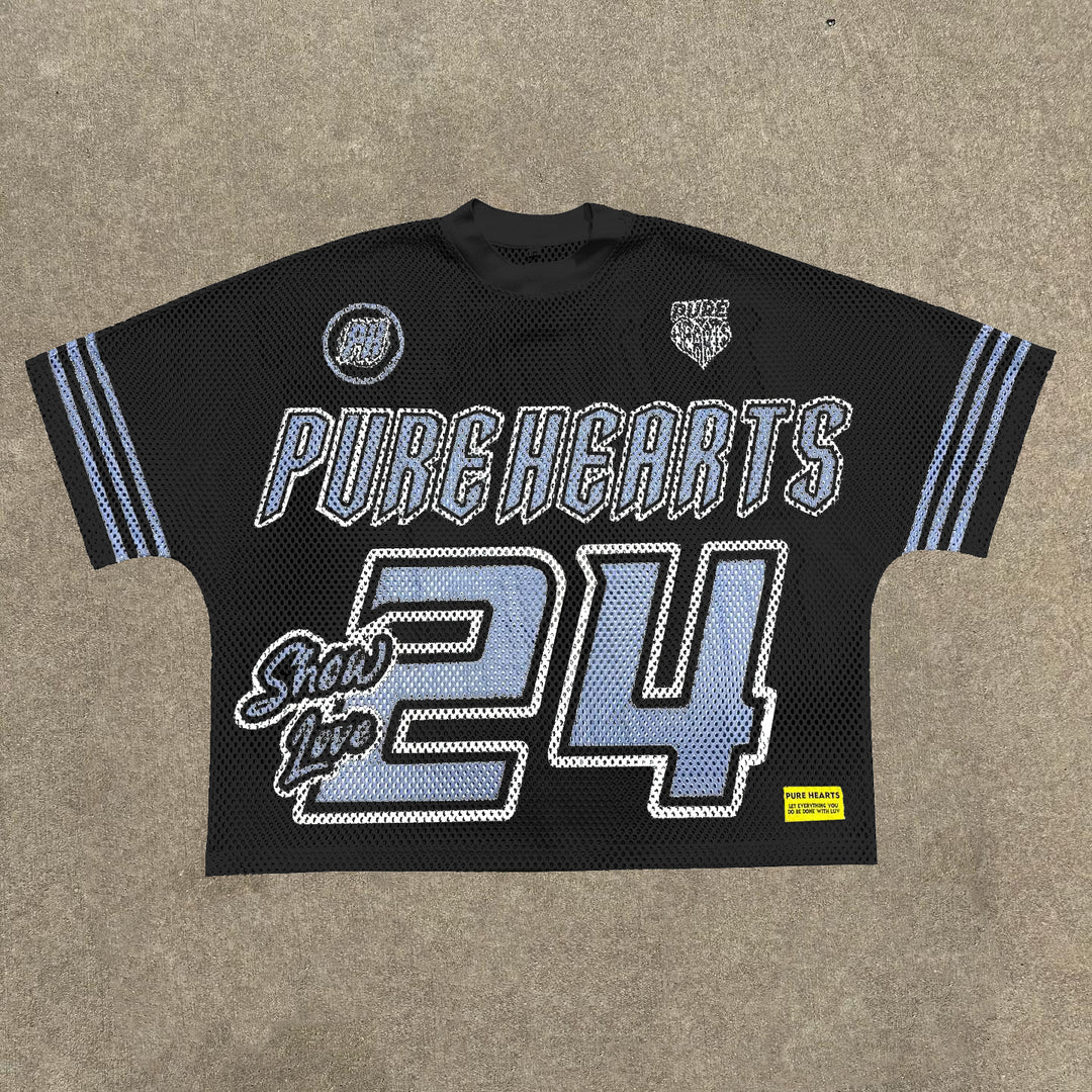 Pure Heart Casual Street Mesh Jersey