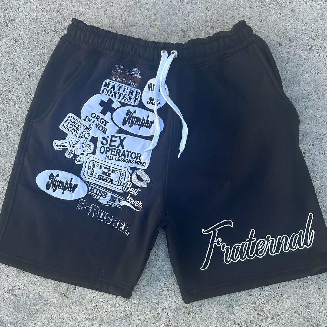 Casual street graffiti shorts