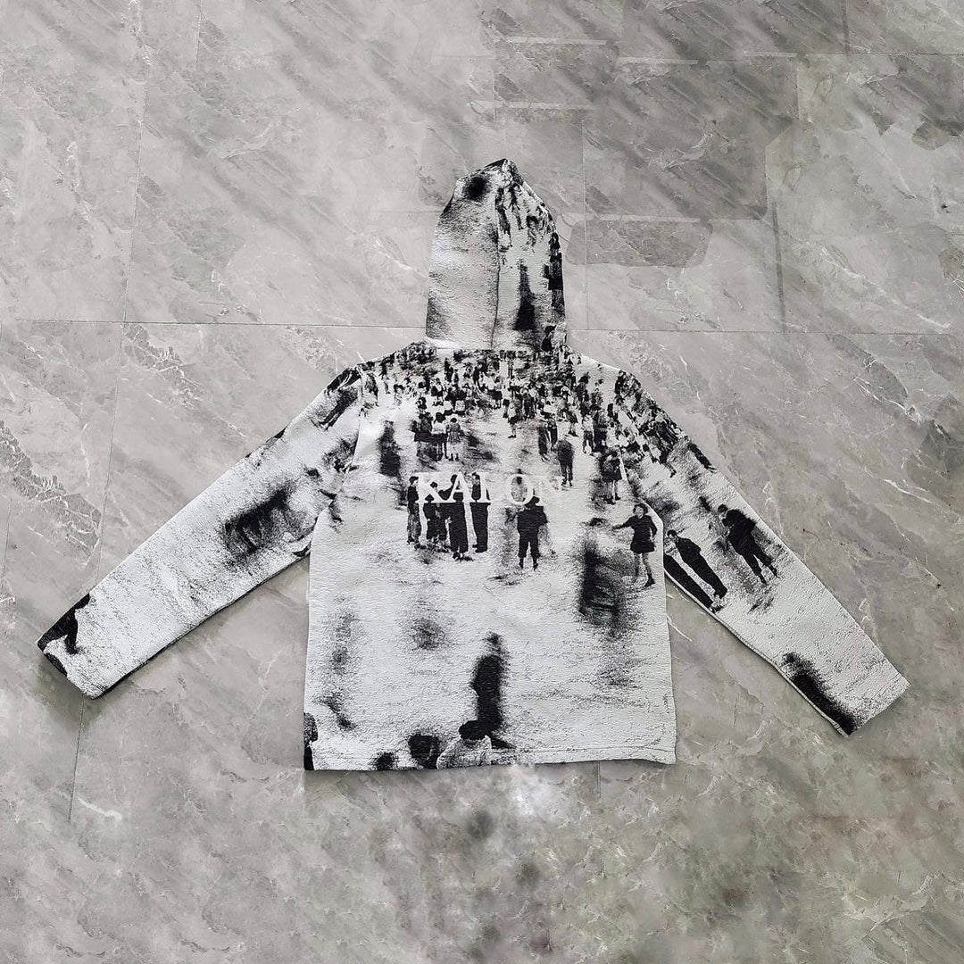 Casual Street Print Blanket Hoodie