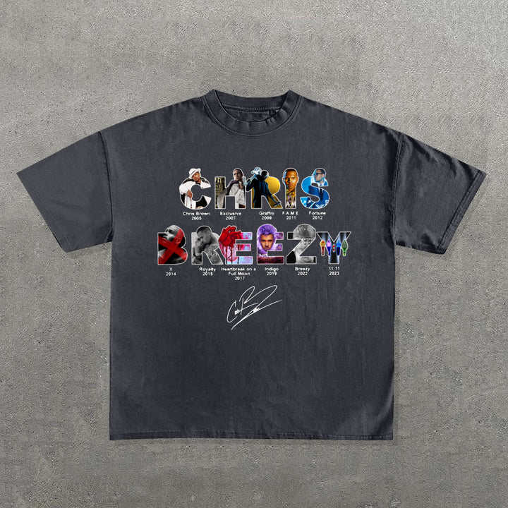 Chris Breezy Print Short Sleeve T-Shirt