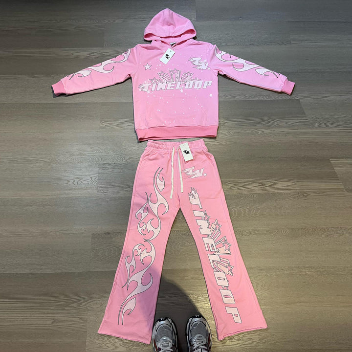 Casual personalized printed hoodie set