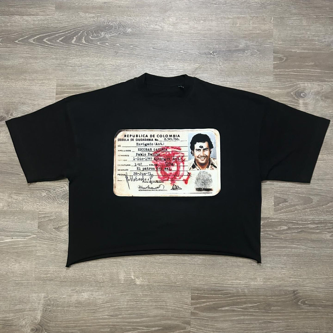 ID Card Print Short Sleeve T-shirt